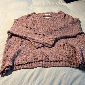 Distressed Sweater.  Super cute S/M